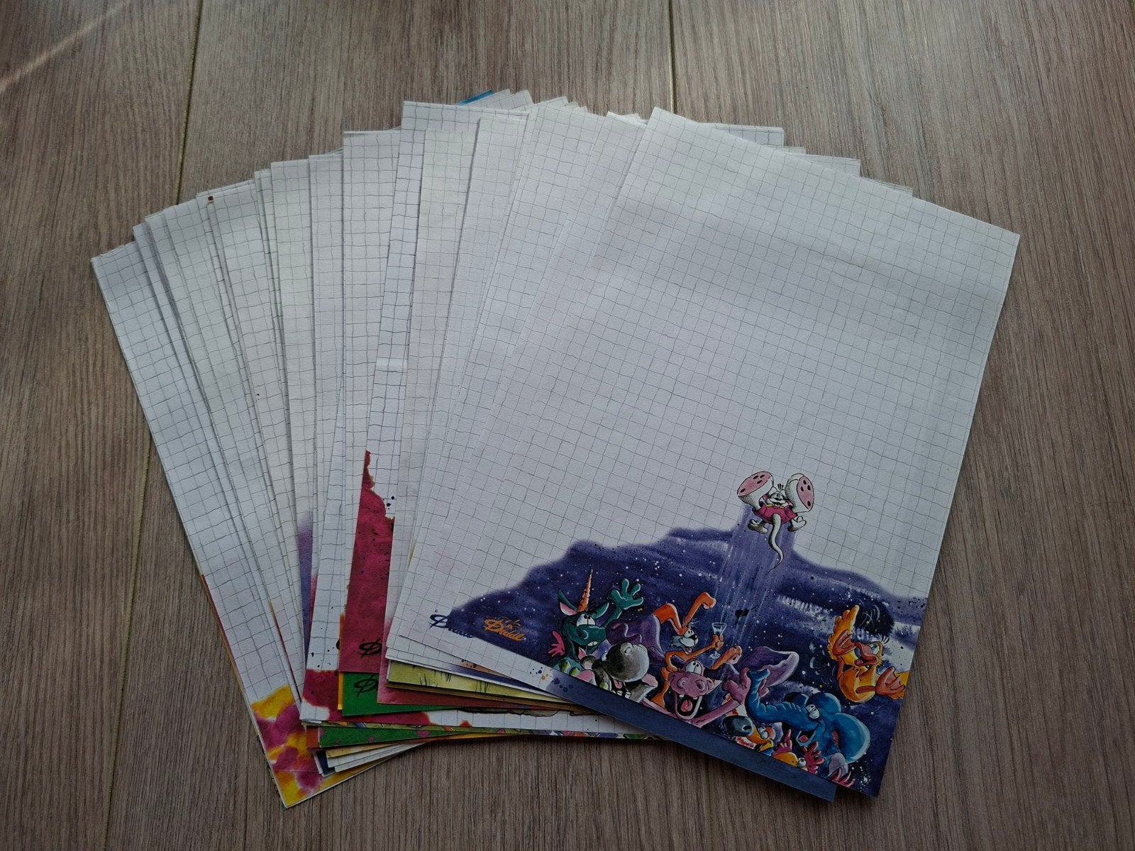 41 Witte Diddl blaadjes, Enlèvement, Diddl, Utilisé, Papier, Carte ou Papeterie