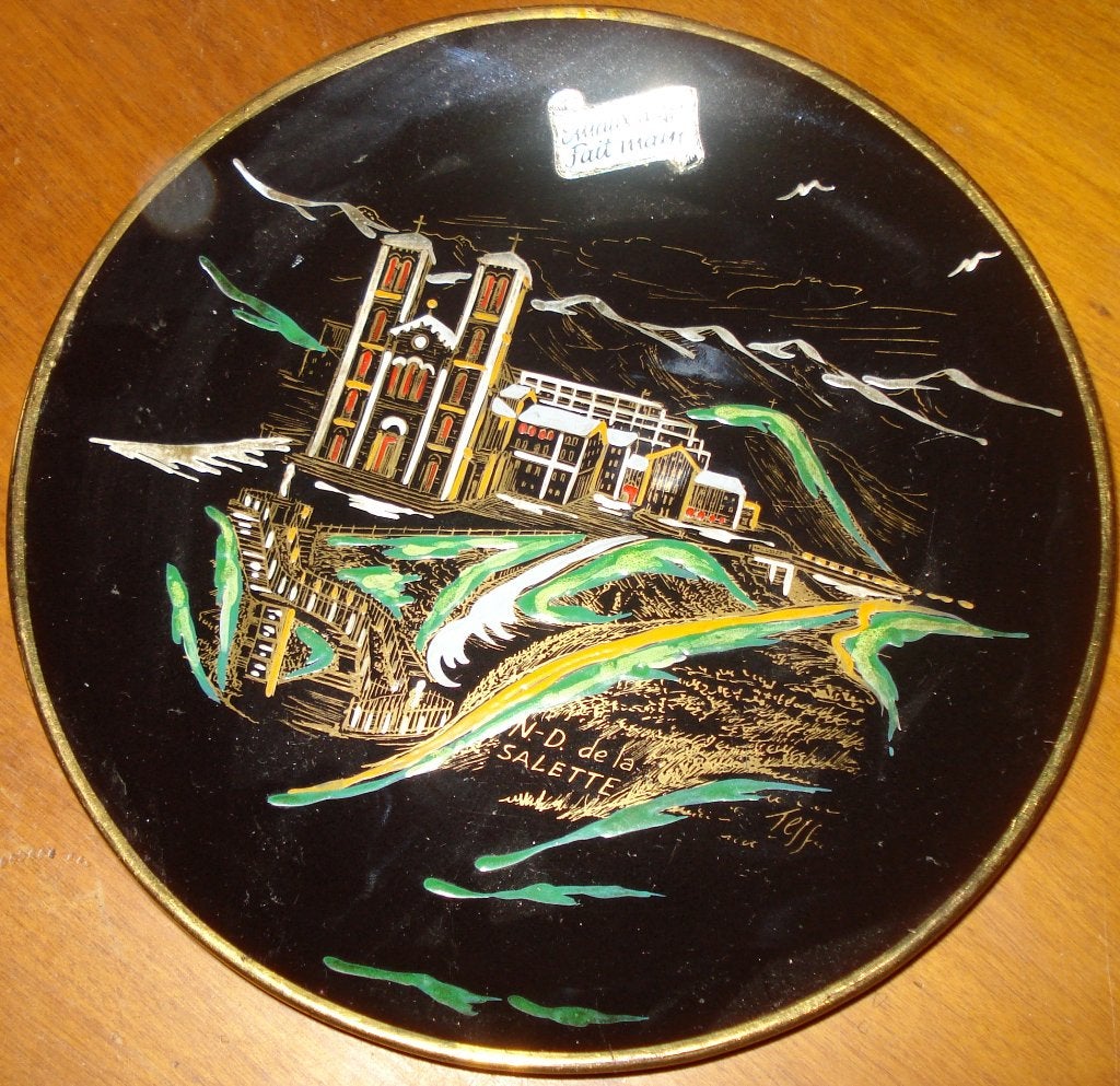 vintage porseleinen sierbord (handmade), Ophalen