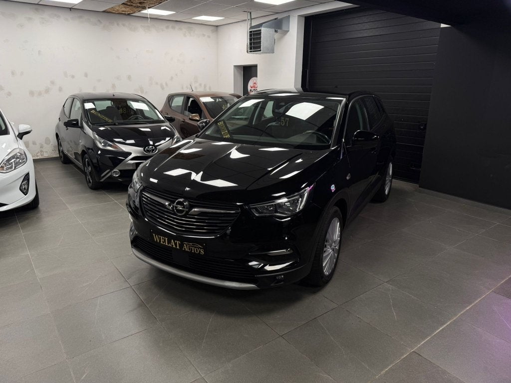 OPEL GRANDLAND X 2019 BENZINE 130PK 135.000KM, Auto's, Zwart, Bedrijf, 1200 cc, 130 kW