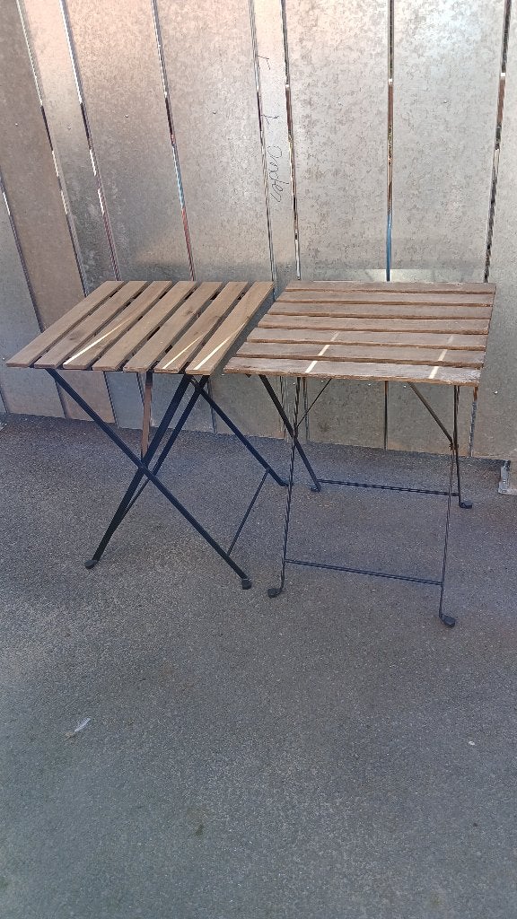 2 x terrastafel (15 € voor het setje), Tuin en Terras, Ophalen, Zo goed als nieuw, Vierkant, Metaal