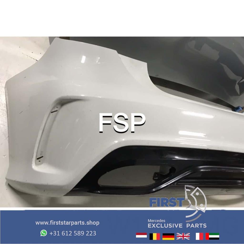 W176 FACELIFT AMG ACHTERBUMPER WIT + DIFFUSER ORIGINEEL, Gebruikt, -, Ophalen of Verzenden, Achter