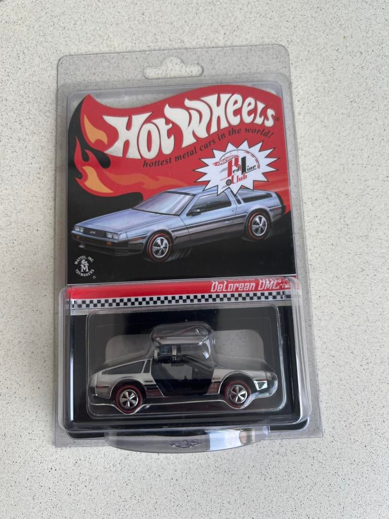 Hot Wheels DeLorean DMC-12 Red Line Club, Ophalen of Verzenden, Nieuw