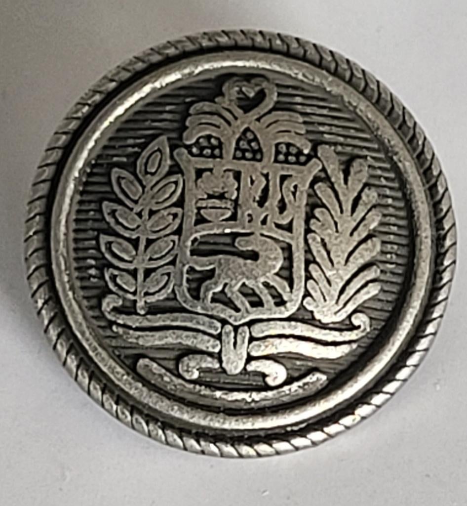 Oude militaria knoop, Verzamelen, Ophalen, Landmacht, Kleding of Schoenen