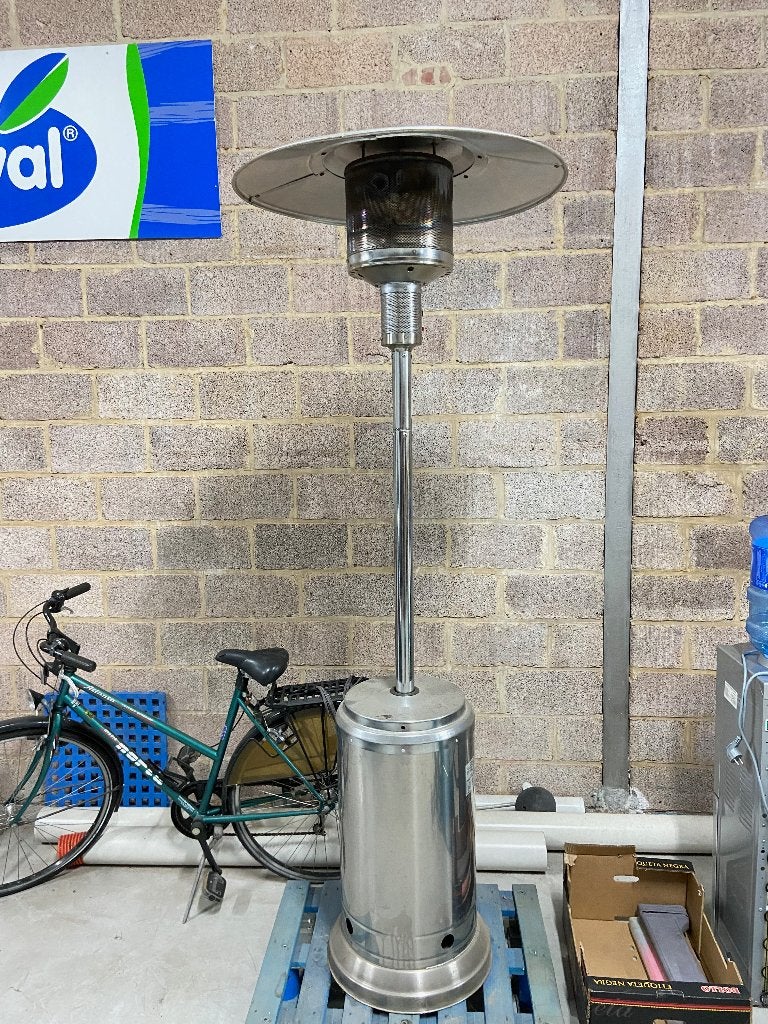 Chauffe-terrasse en acier inoxydable En bon état, Jardin & Terrasse, Enlèvement, Comme neuf, Gaz, Sol