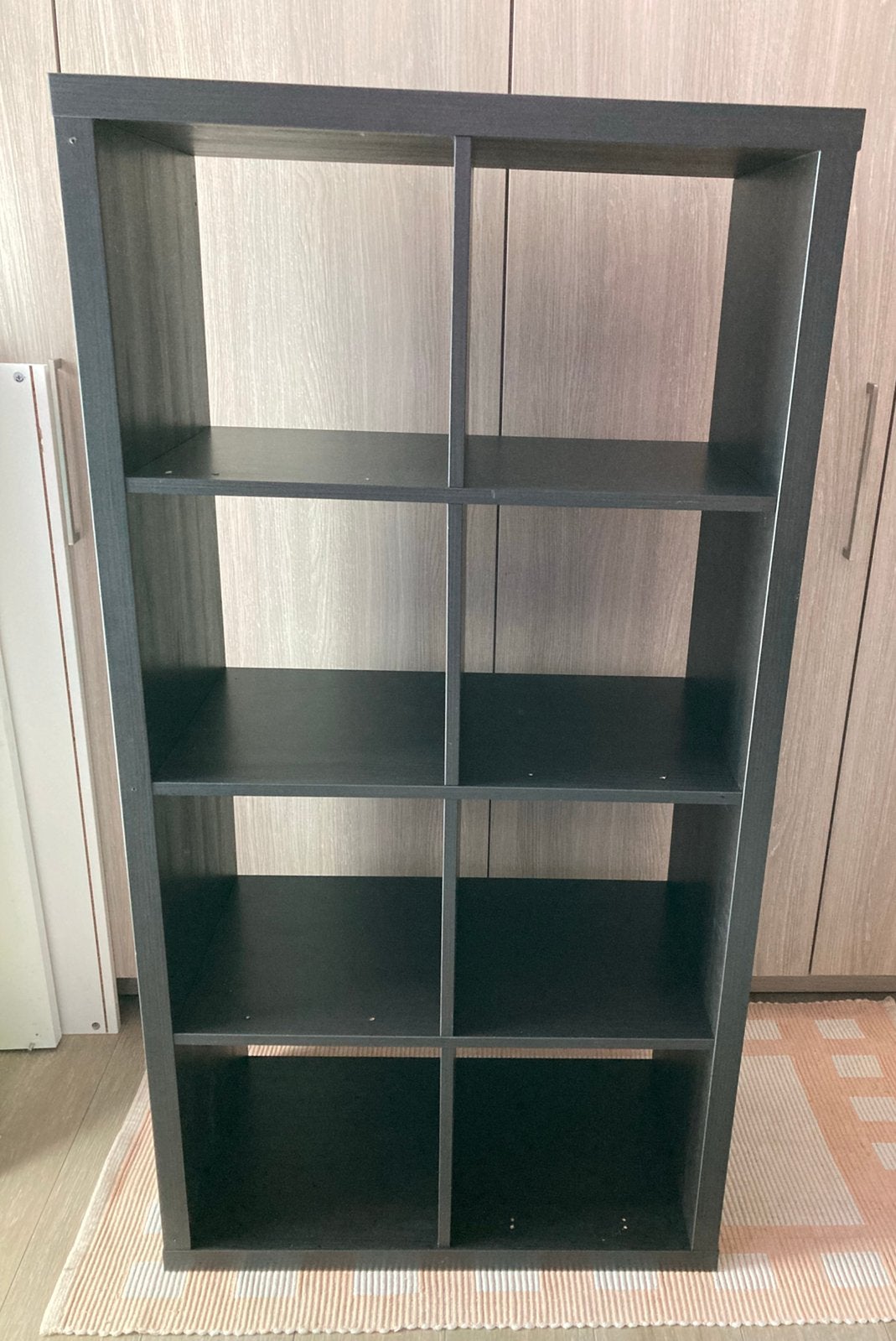 Ikea Kallax 2x4 zwartbruin 77x147 cm, Huis en Inrichting, Kasten | Roldeurkasten en Archiefkasten, Ophalen, Gebruikt