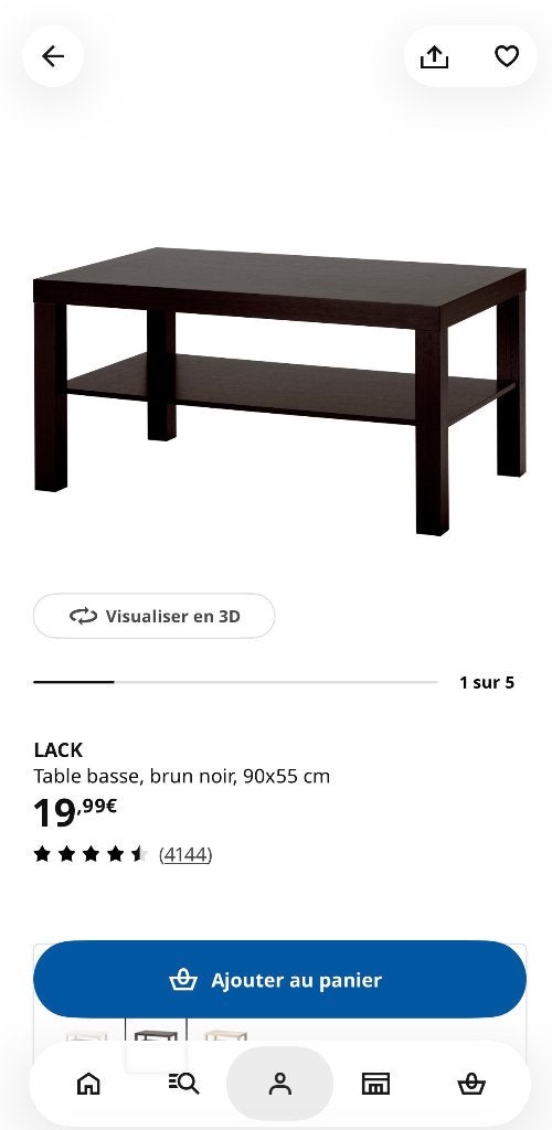Table basse Ikea, Ophalen, Nieuw