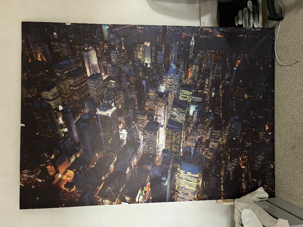 Poster - New York City 200x140 (Canvas), Huis en Inrichting, Ophalen, 125 cm of meer, Zo goed als nieuw, Foto of Poster