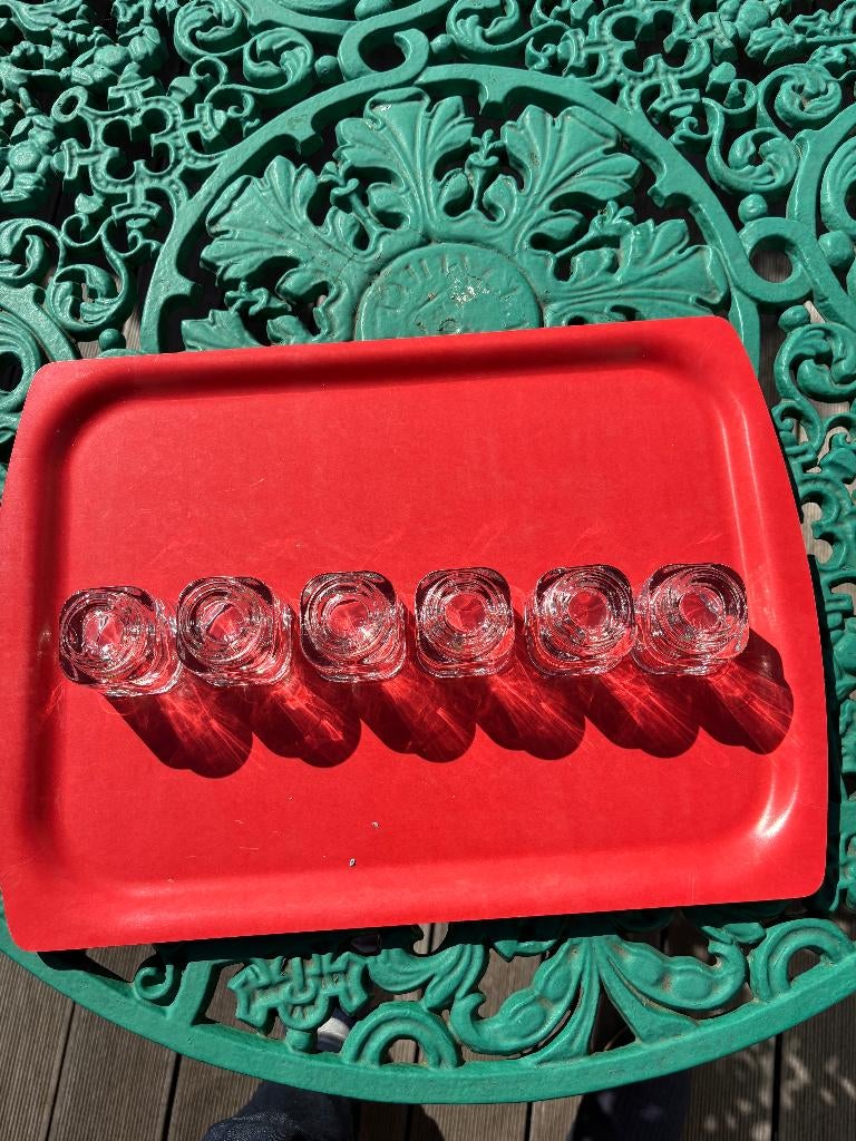6 Verres vintage de la marque « Gulf » - serie Arno, Enlèvement ou Envoi, Comme neuf, Verres et Verres à shot
