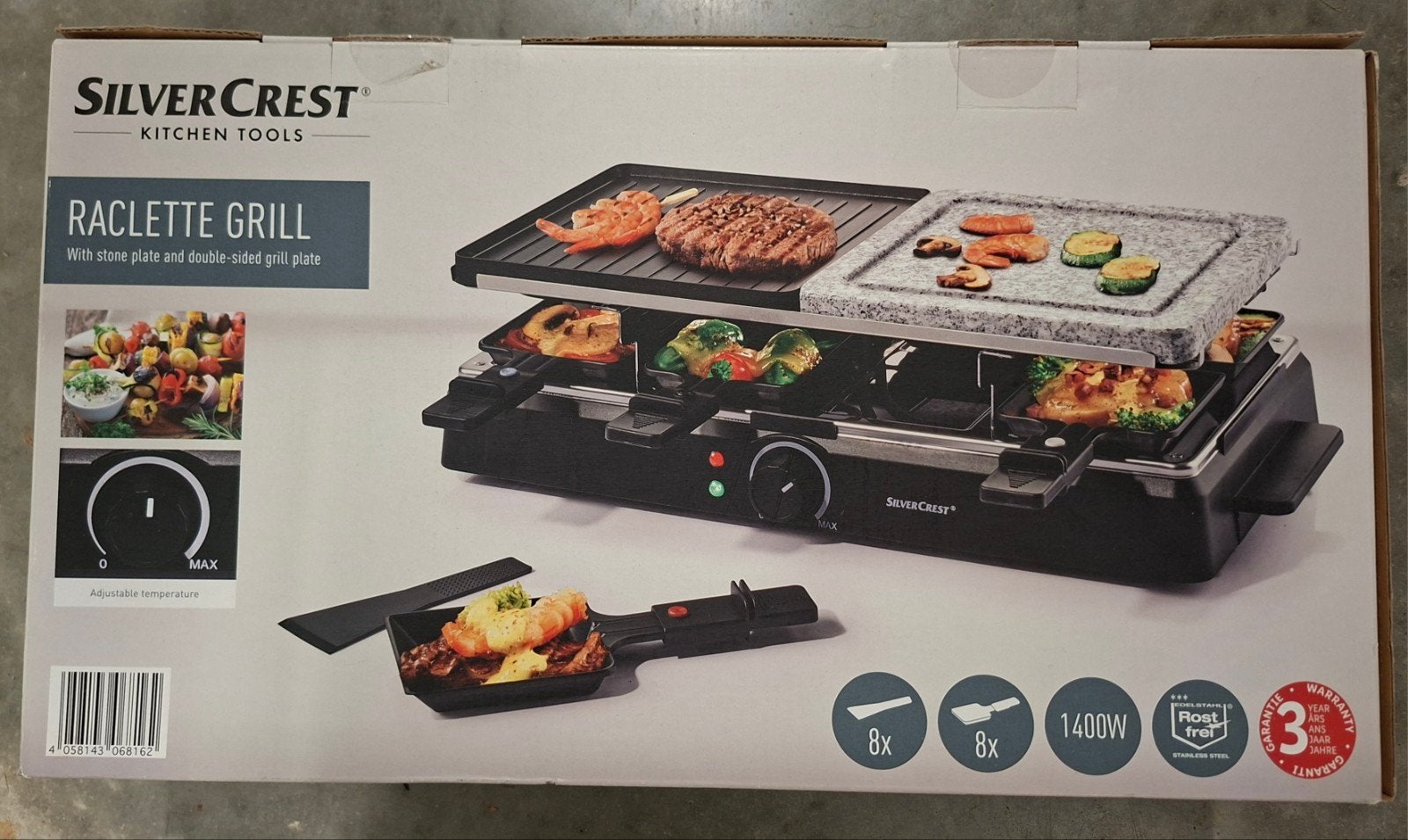 Grill - steengrill, Elektronische apparatuur, Gourmetstellen, Ophalen of Verzenden, Nieuw, 4 t/m 7 personen