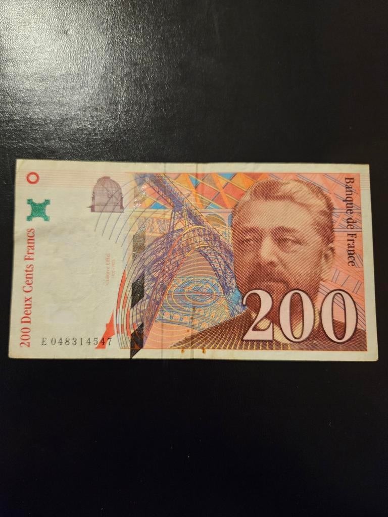 200 francs Frankrijk 1997 jaar, Ophalen of Verzenden, Overige landen, Los biljet