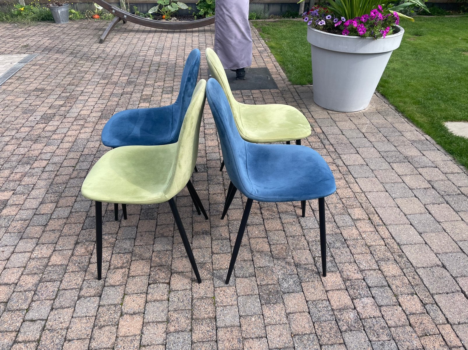 4 stoelen, Maison & Meubles, Chaises, Autres couleurs, Comme neuf, Enlèvement, Quatre