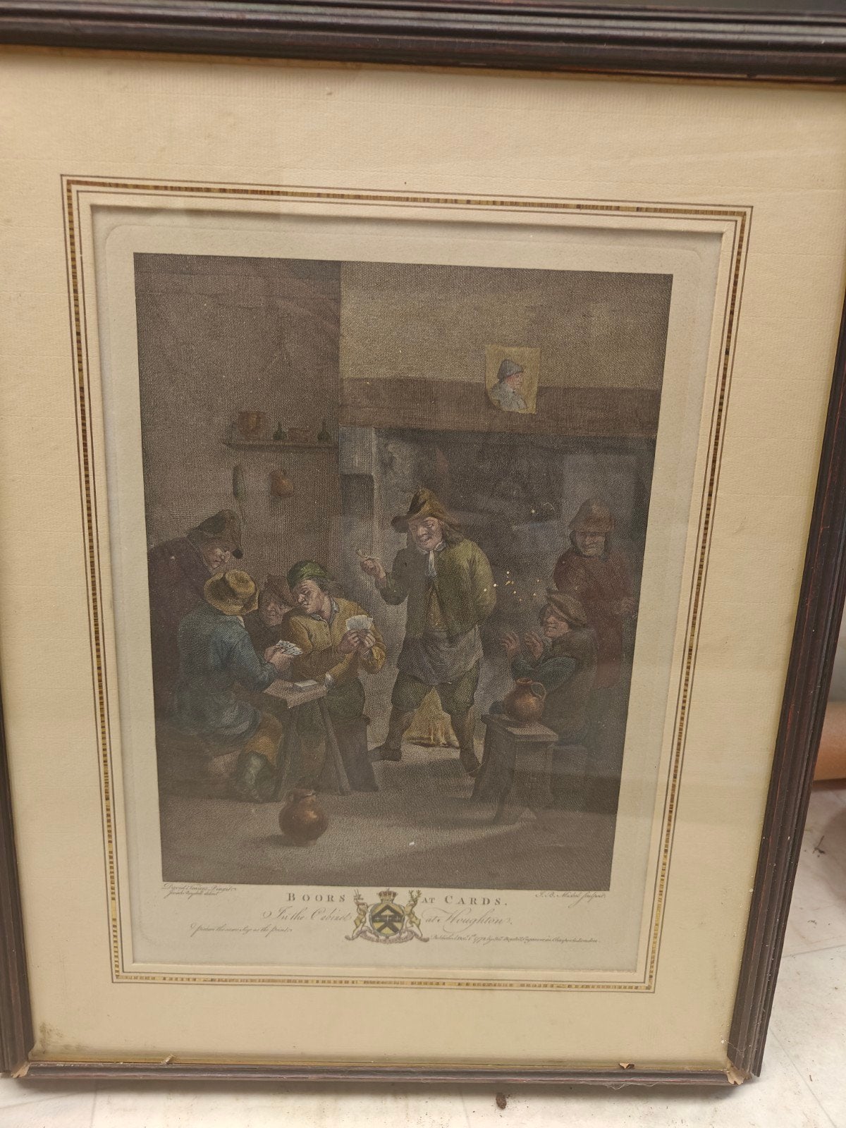schilderij   "Boors at Cards", Antiek en Kunst, Ophalen