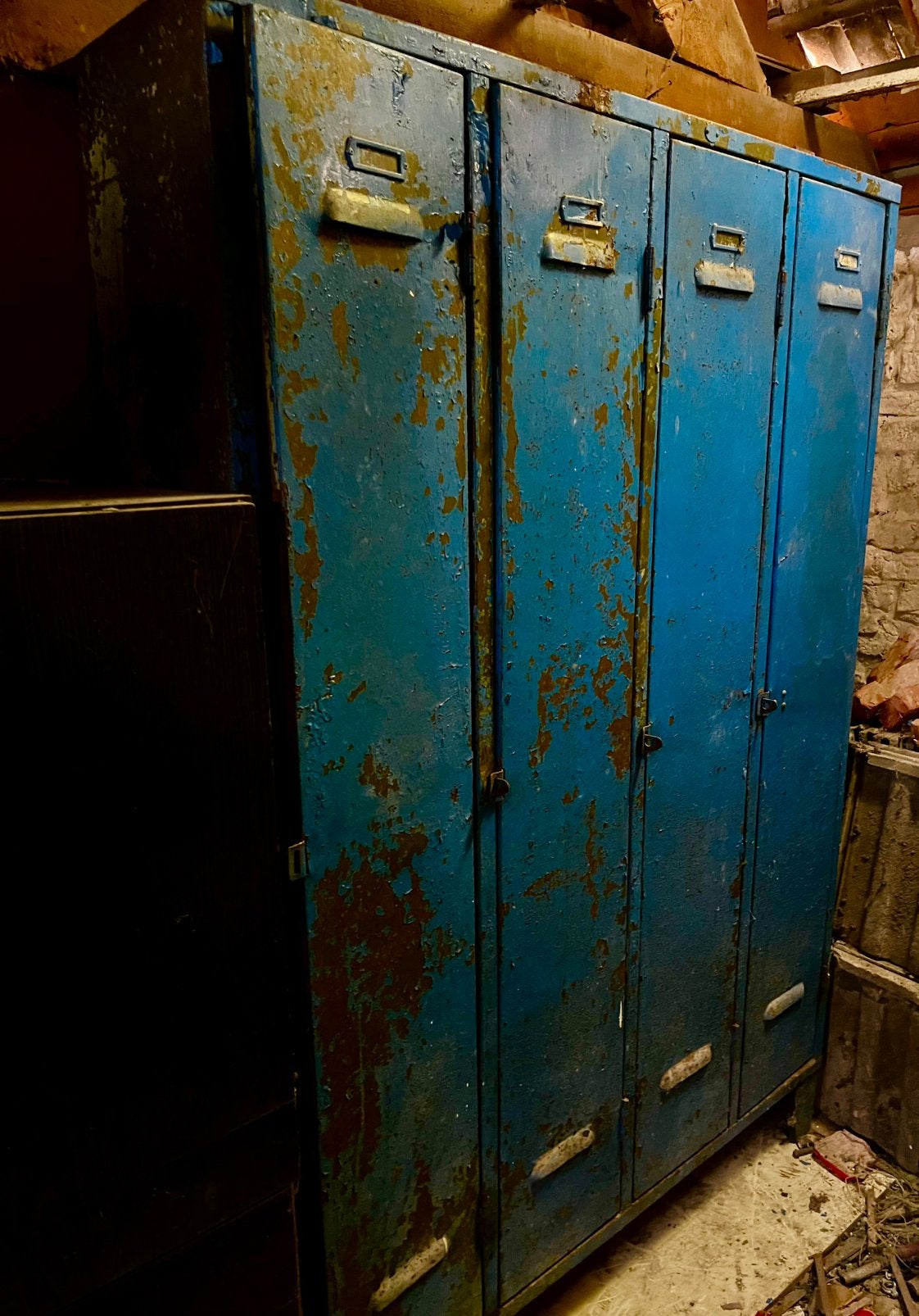 Vintage metalen lockers, Huis en Inrichting, Kasten | Lockerkasten, Ophalen, Gebruikt
