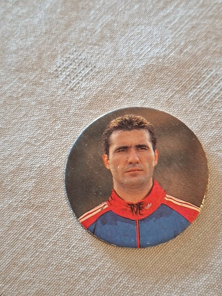 Panini Caps / Snickers / Gheorghe Hagi / Roemenië / Euro 96, Enlèvement ou Envoi, Utilisé, Autres types