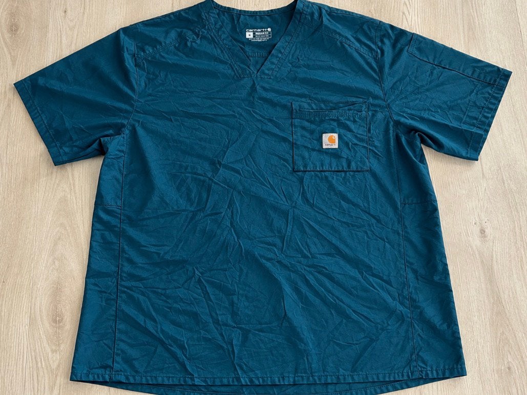 Carhartt Scrub Top Blauw/Teal M, Kleding | Heren, Ophalen of Verzenden, Zo goed als nieuw, Maat 48/50 (M), Blauw