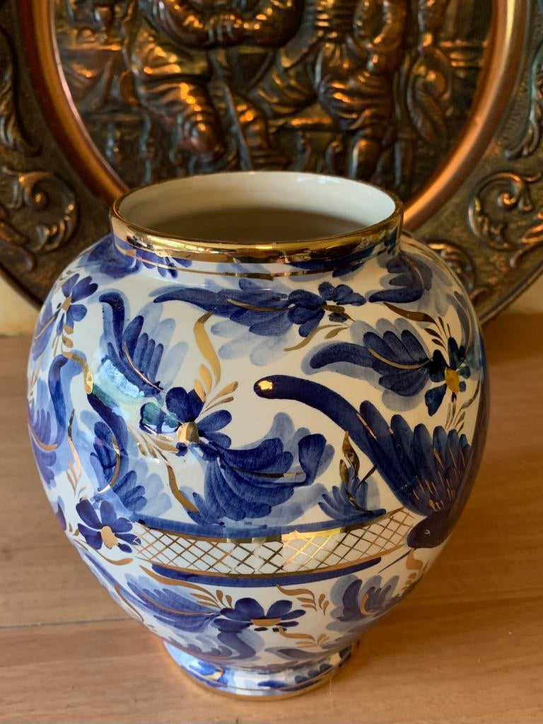 Blauwe vaas H. Bequet, Ophalen