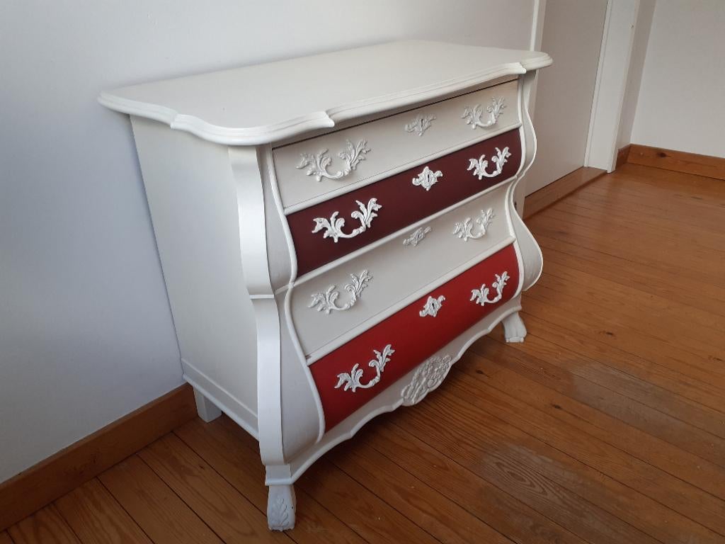 Vintage buikkast - ladekast, Ophalen, Gebruikt, 50 tot 100 cm, 3 of 4 laden