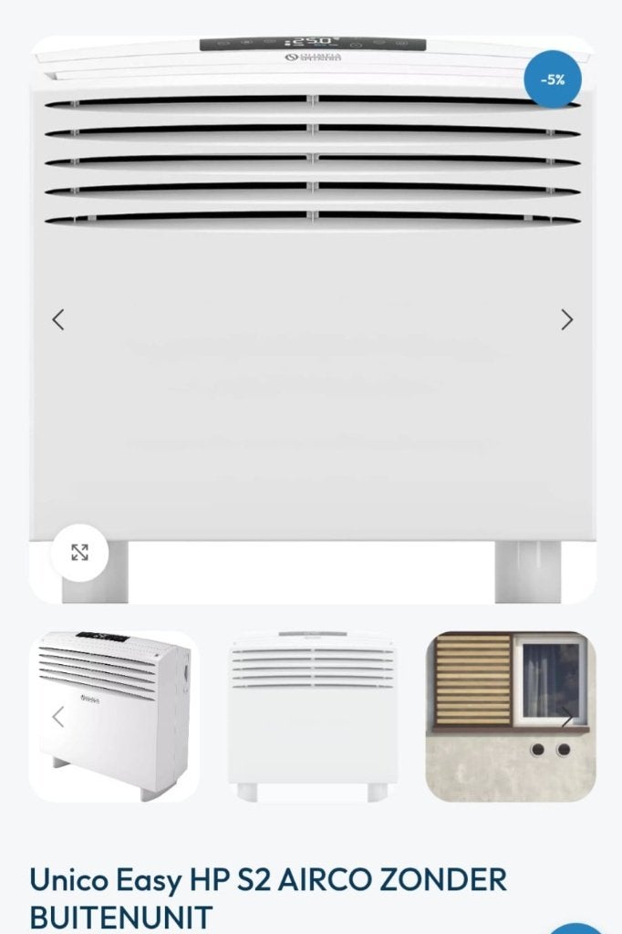 Mobiele airco Olimpia Splendid Unico Easy, Electroménager, Climatiseurs, Comme neuf, Climatiseur mobile, Moins de 60 m³, 3 vitesses ou plus
