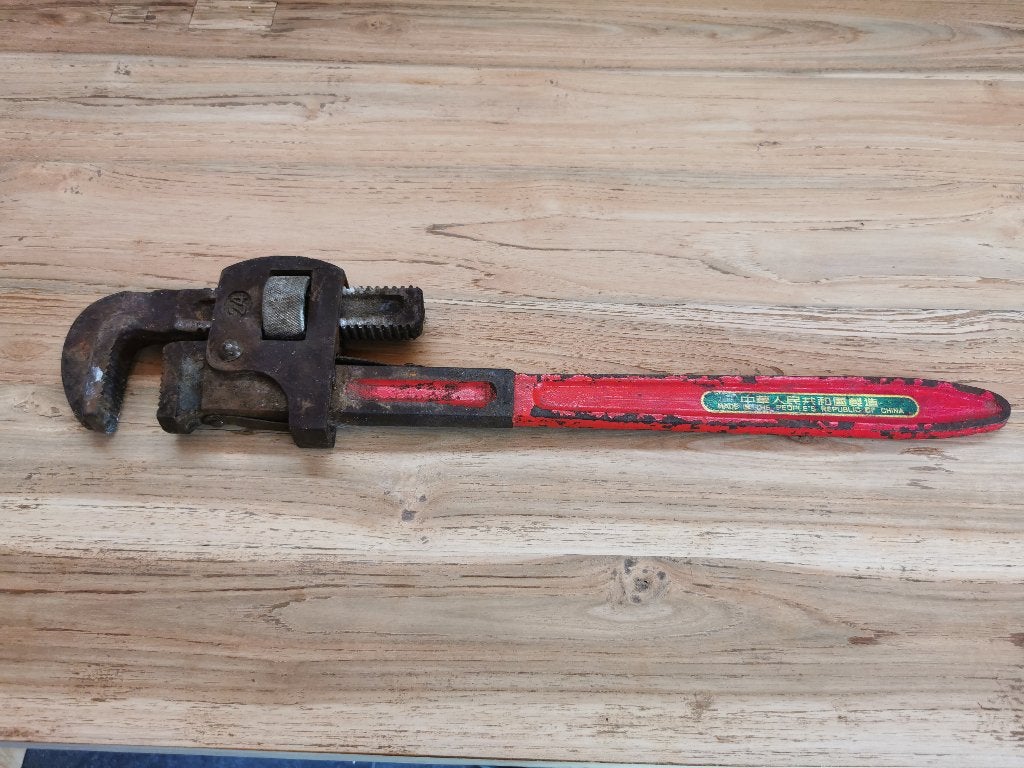 Vintage Moersleutel - Pijptang, Doe-het-zelf en Bouw, Gereedschap | Handgereedschap, Ophalen, Gebruikt