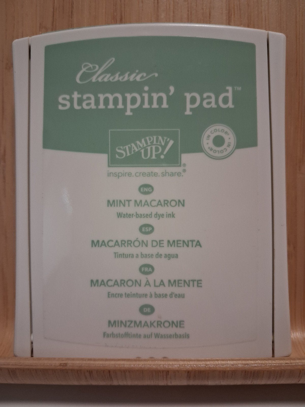 Stampin Up - inktflesje + stempelkussen Mint Macaron, Hobby en Vrije tijd, Stempelen, Ophalen