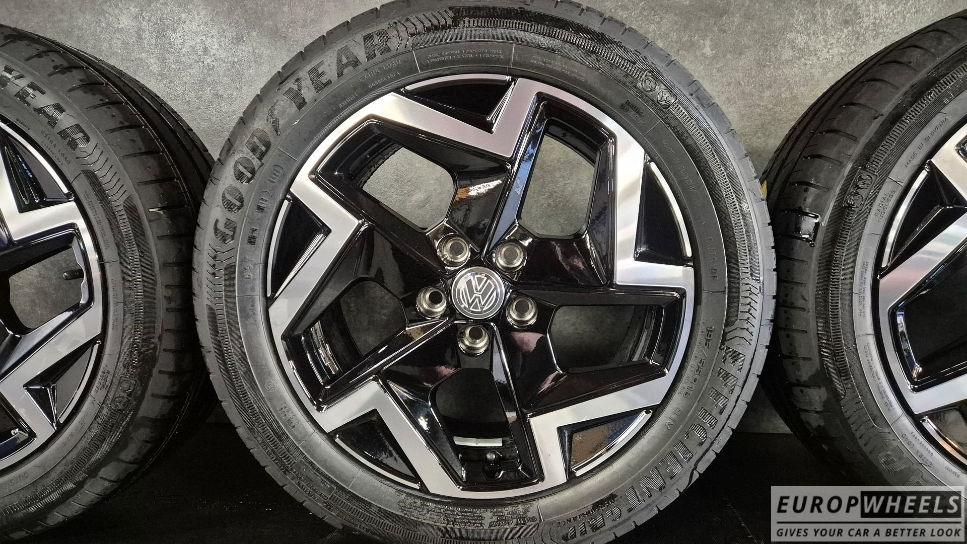Origineel VW Polo AW 16 Inch Velgen Goodyear Zomerbanden, Auto-onderdelen, Gebruikt, -, Banden en Velgen, Ophalen of Verzenden