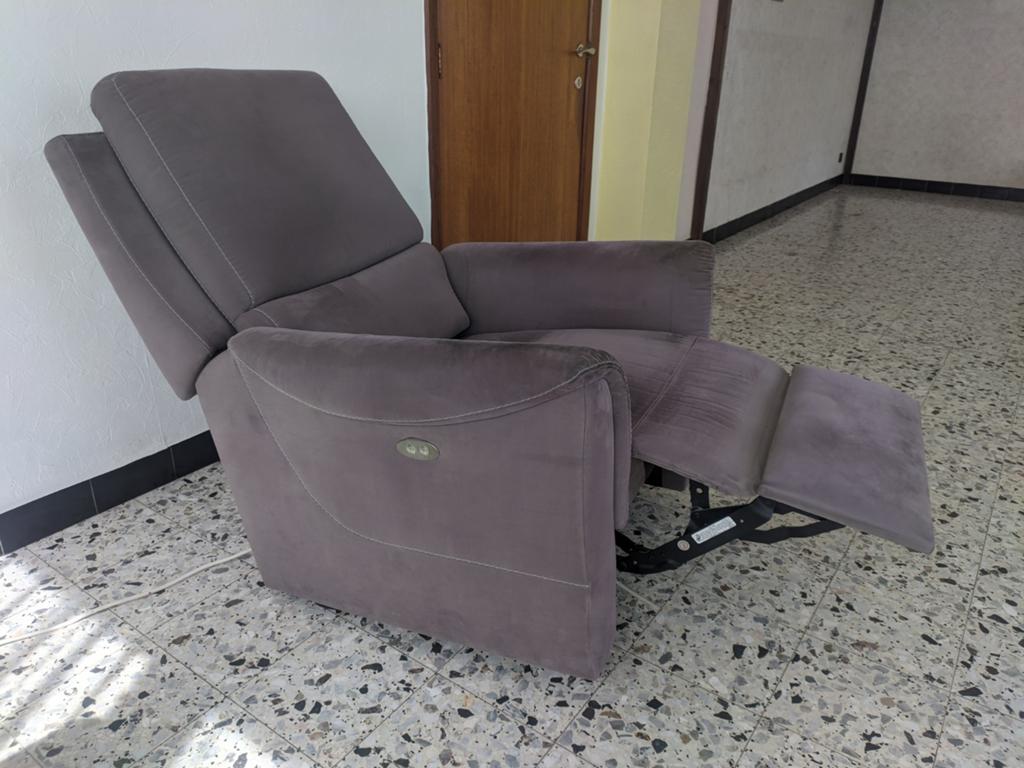 Salon complet tissu taupe 3 + 2 + 1(avec Relax électrique), Ophalen, Gebruikt, 150 tot 200 cm, 75 tot 100 cm