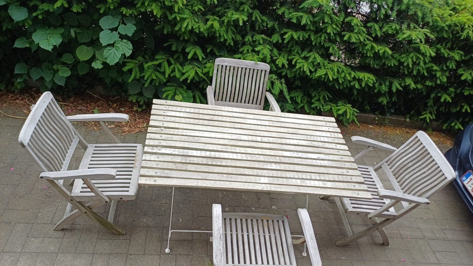 ensembles jardins à vendre, Ophalen, 5 zitplaatsen, Gebruikt, Eettafel