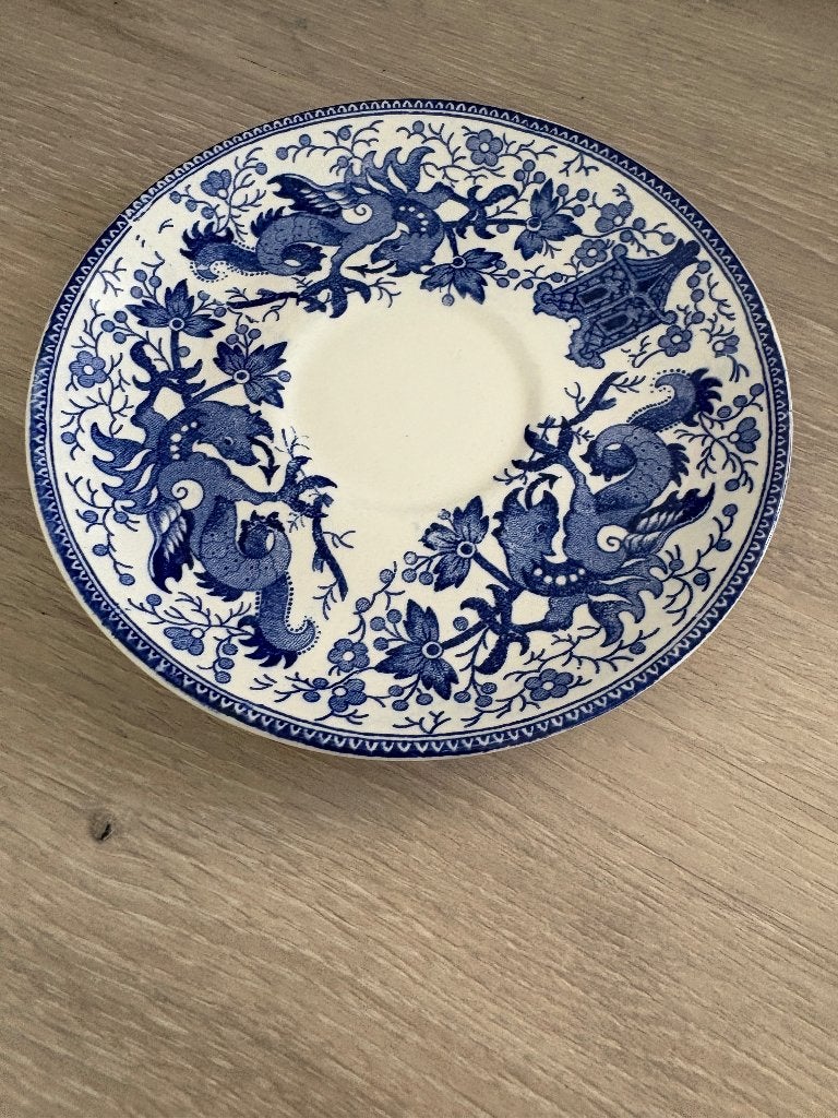 6 ondertassen Boch Dragone, Antiek en Kunst, Antiek | Servies los, Ophalen of Verzenden