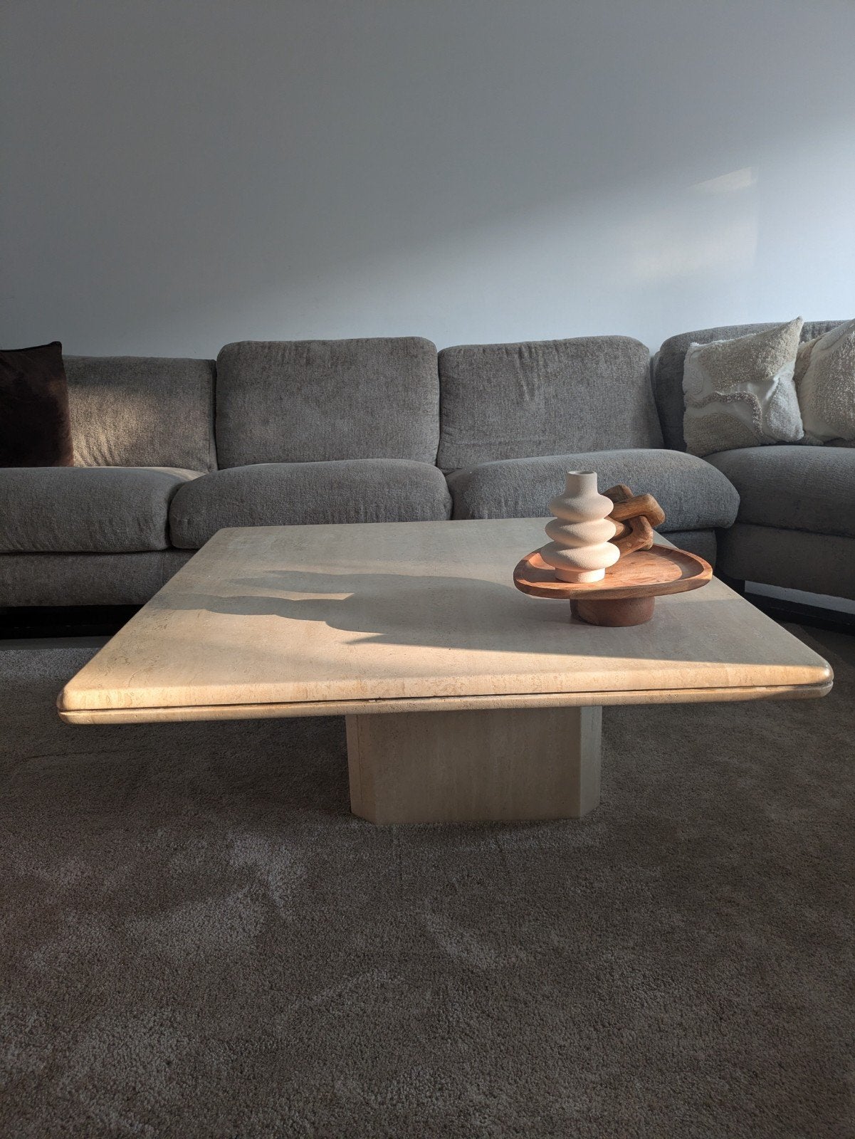 Table basse TRAVERTIJN, Japandisch stijl, Carré, Enlèvement, 50 à 100 cm