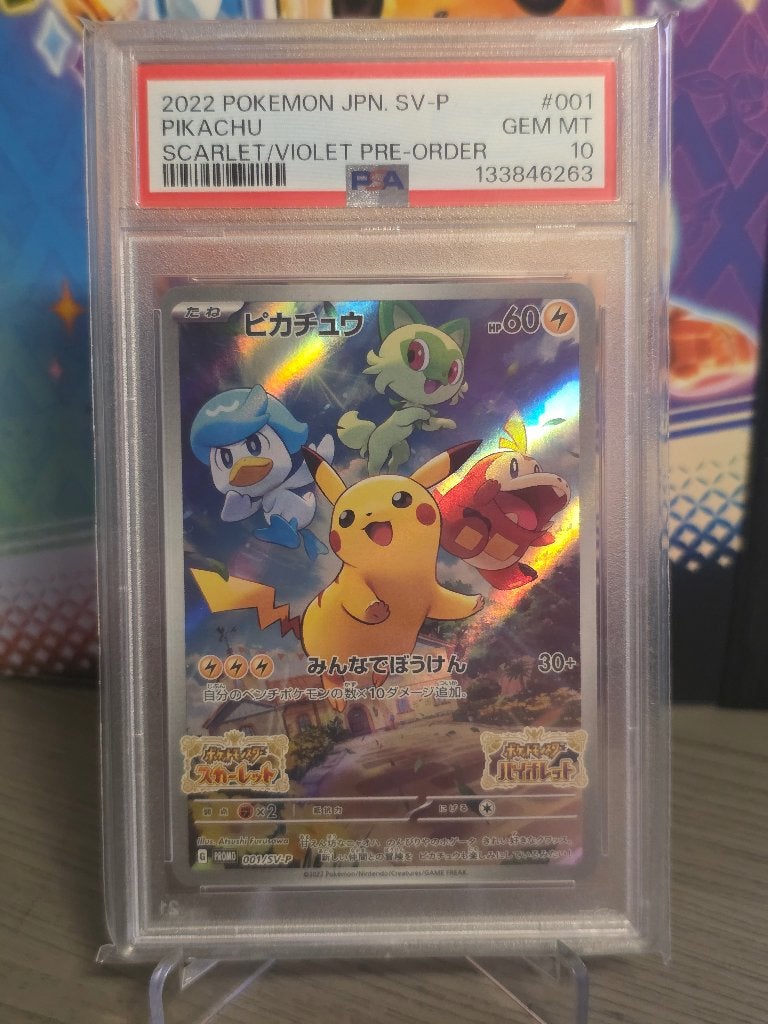 Pikachu Scarlet & Violet Promo JP PSA 10, Enlèvement ou Envoi, Neuf, Cartes en vrac