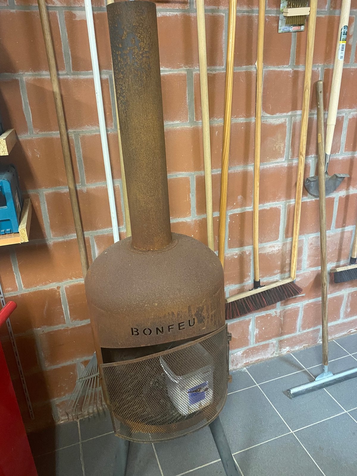 Bonfeu vuurhaard cortenstaal, Tuin en Terras, Ophalen, Gebruikt