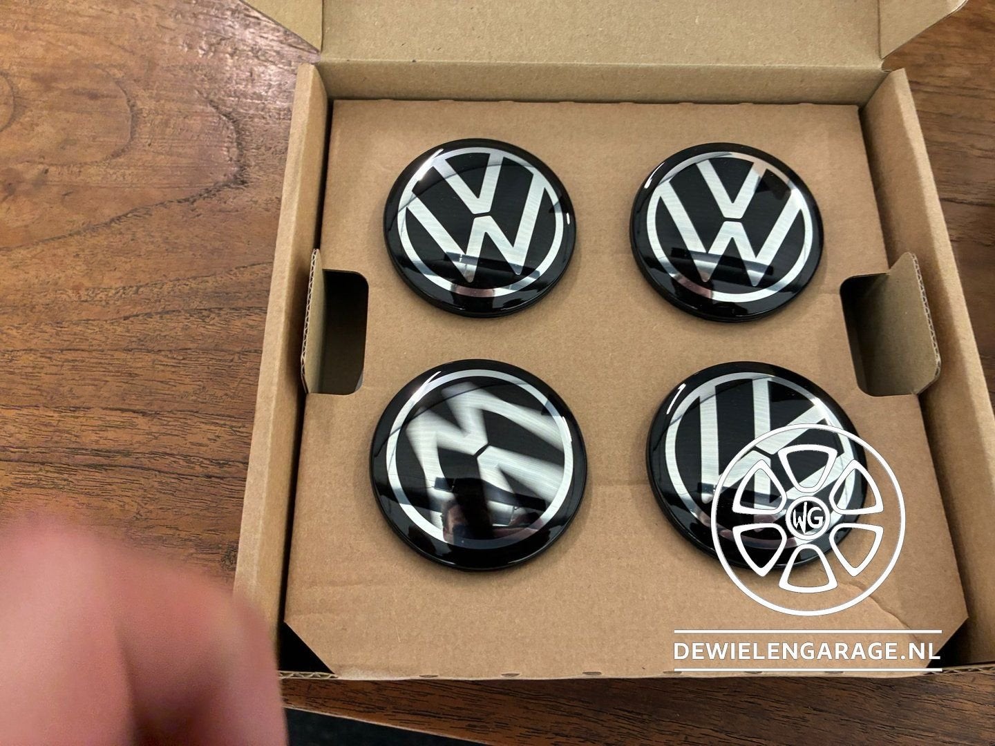 4x VW Naafkap DYNAMISCH Origineel Polo Taigo T-Cross etc. Zw, Neuf, -, -, -