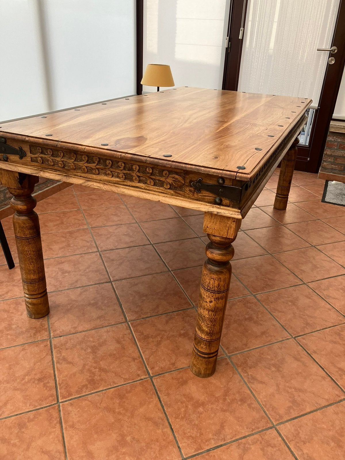 Kolionale tafel, 50 tot 100 cm, Zo goed als nieuw, Vijf personen of meer, 150 tot 200 cm
