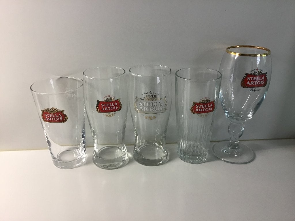 Stella glazen, Ophalen of Verzenden, Zo goed als nieuw, Bierglas