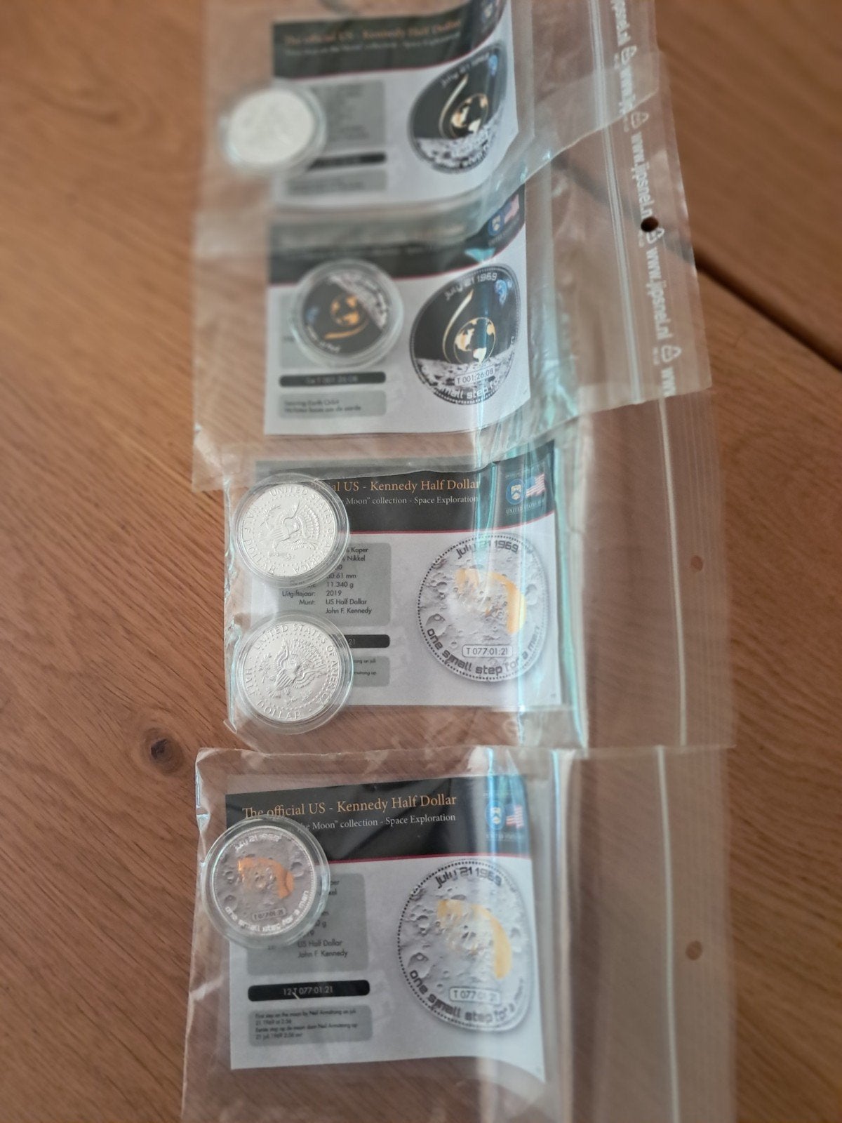 Pièces de collection en argent, Enlèvement