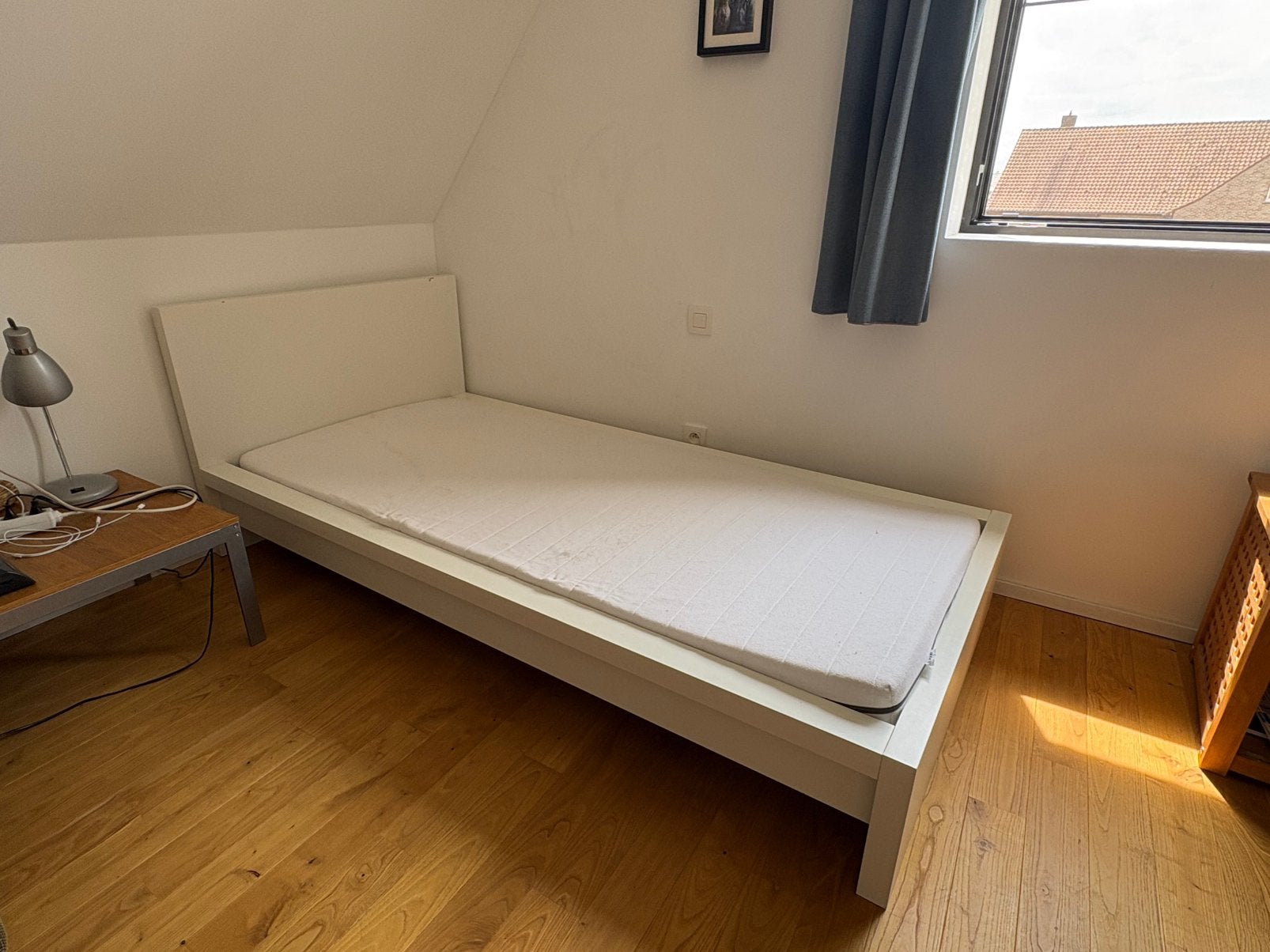 Eenpersoonsbed met lattenbodem, Huis en Inrichting, Slaapkamer | Complete slaapkamers, Ophalen, Gebruikt, Eenpersoons