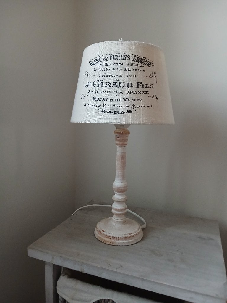 Lamp, Gebruikt, Nachtlamp, Met kap, Hout