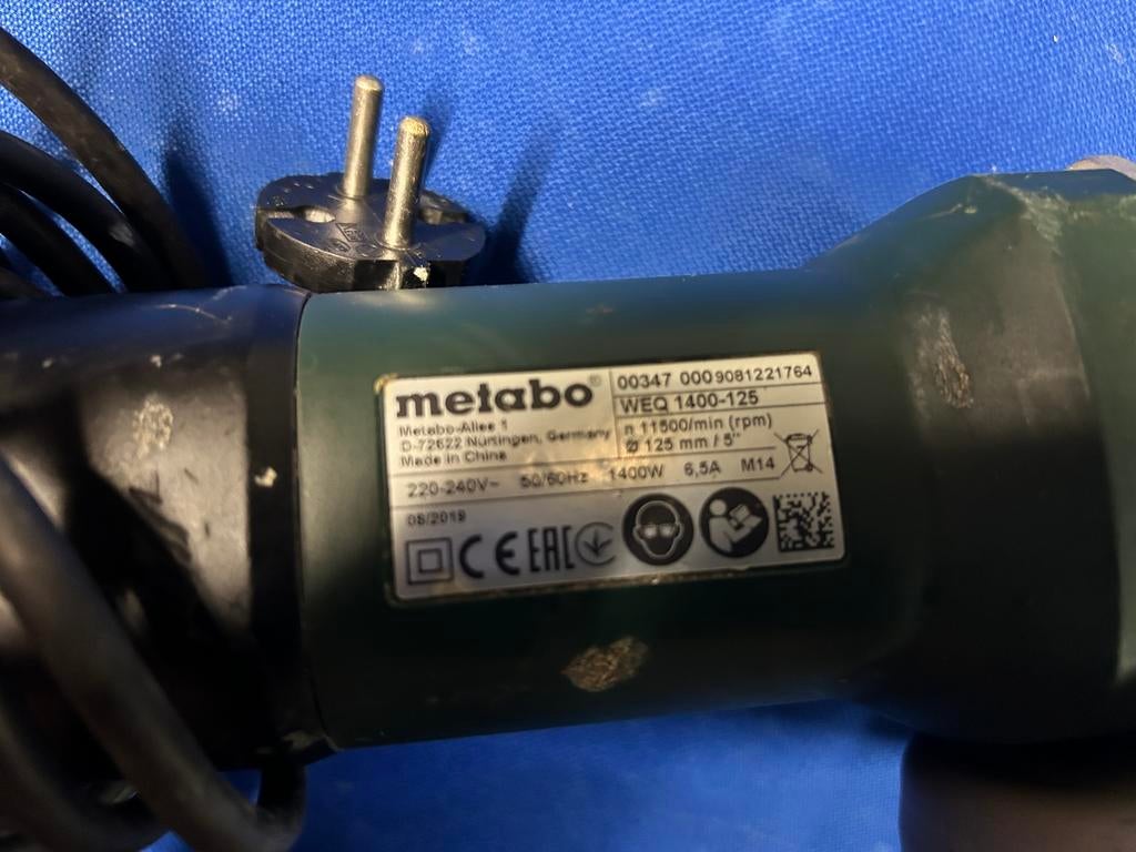 Metabo slijpmachine, Ophalen, Gebruikt