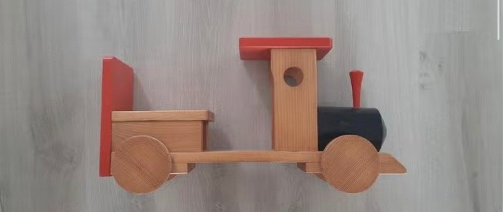 Grote houten trein, Ophalen, Gebruikt