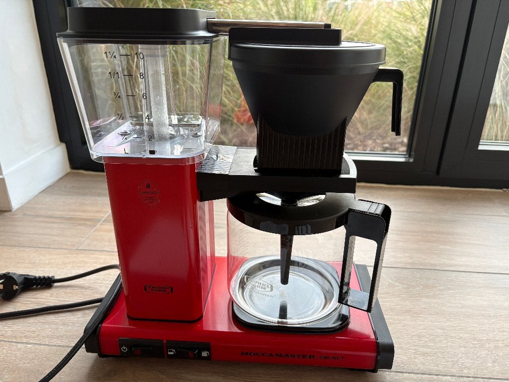 Moccamaster KBG Select Red Koffiezet + 5 jaar garantie, Electroménager, Café moulu, Comme neuf, 4 à 10 tasses, Enlèvement