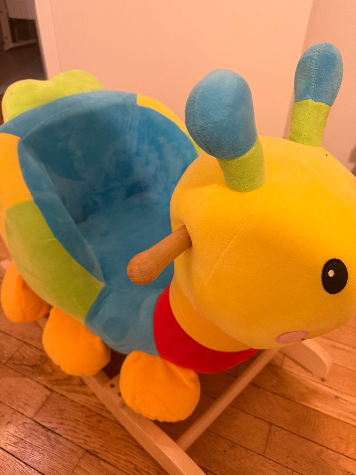 Cheval à bascule / fauteuil à bascule en peluche, Ophalen, Zo goed als nieuw