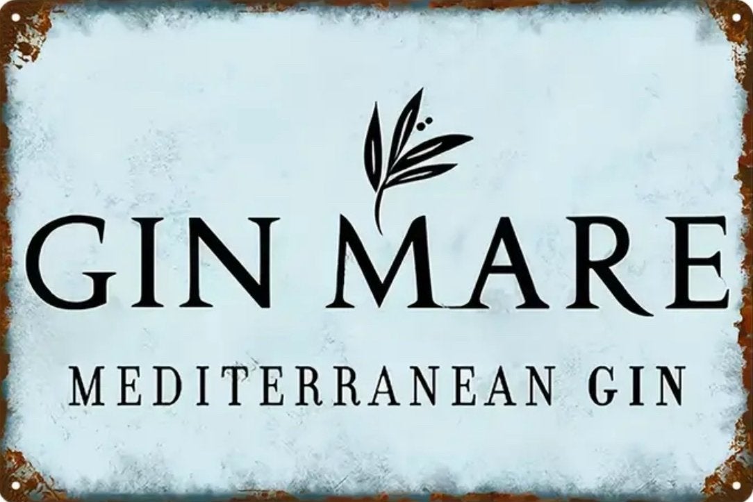 Panneau en métal Gin Mare - rétro vintage mancave, Enlèvement ou Envoi, Neuf, Panneau publicitaire