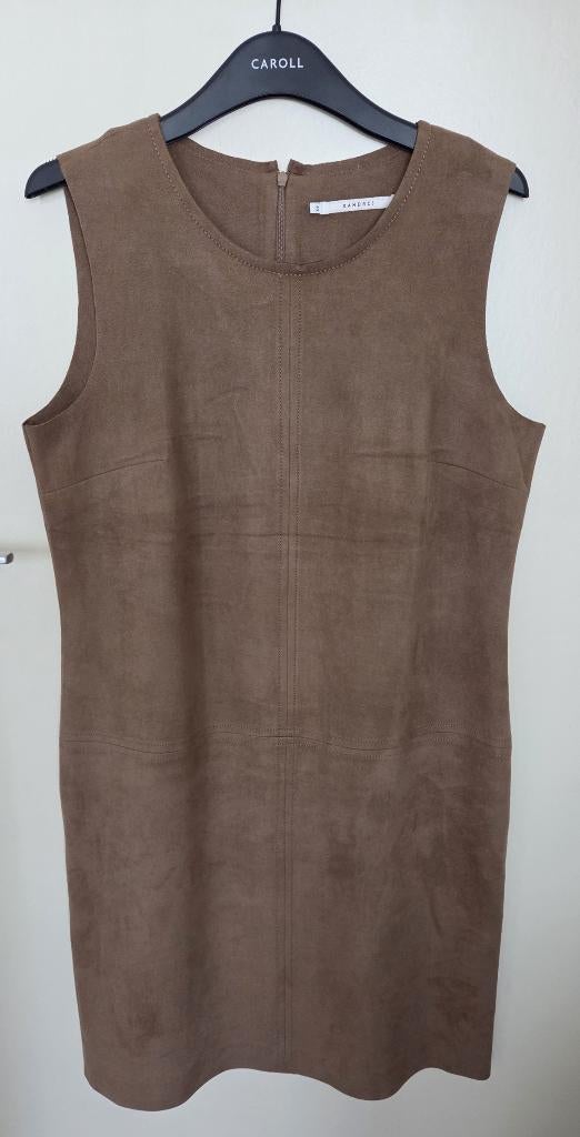 Robe sans manches Cognac signée Xandres, Taille 42/44 (L), Enlèvement ou Envoi, Comme neuf, Brun