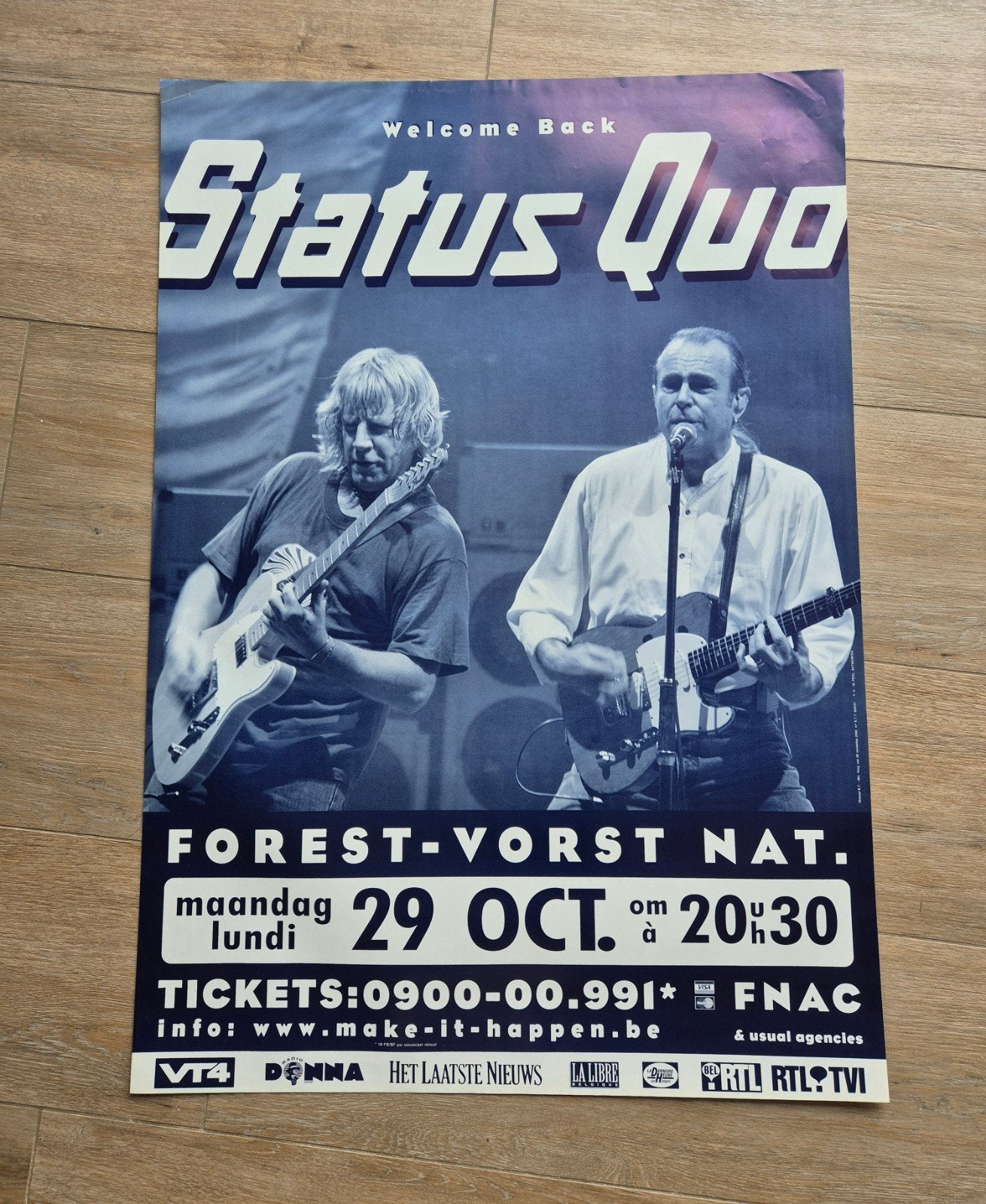 Affiche du concert Status Quo Forest National, Enlèvement ou Envoi