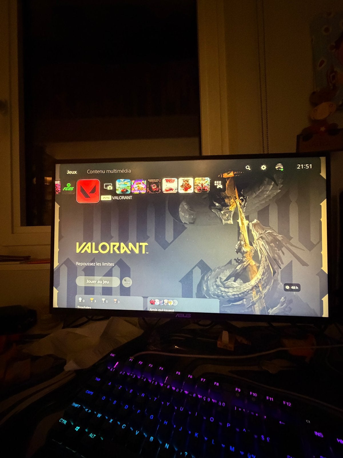 Ecran asus pg258q 240 hz, Informatique & Logiciels, Gaming, HD, Comme neuf, Enlèvement