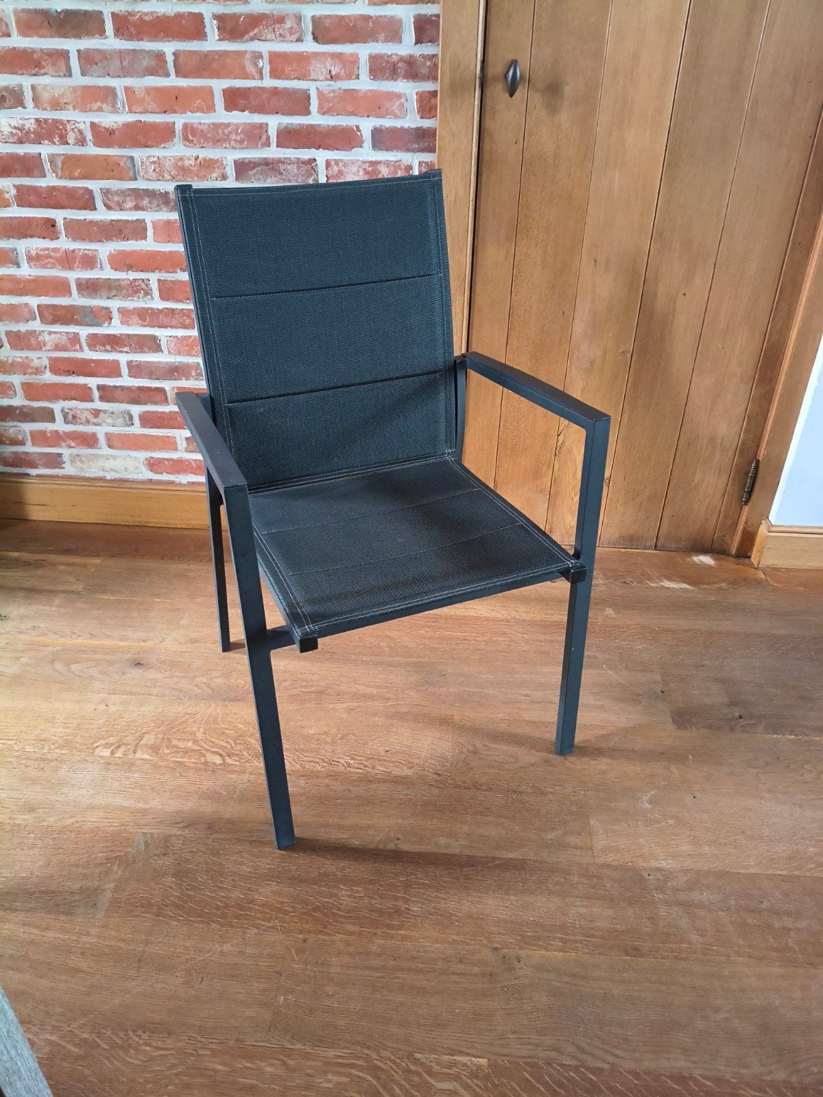 terrasstoelen antraciet, Tuin en Terras, Ophalen, Aluminium