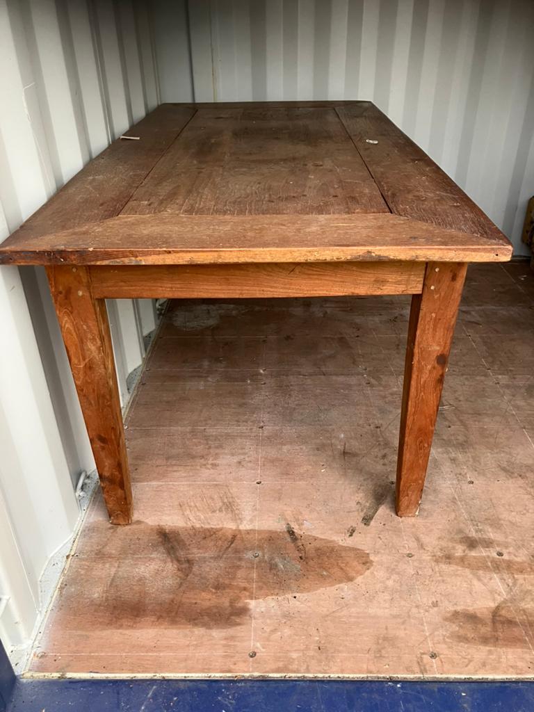 Teak hout tafel, Ophalen