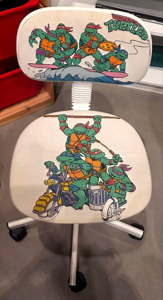TMNT Collector Vintage Ninja Turtles bureaustoel voor kinder, Ophalen of Verzenden