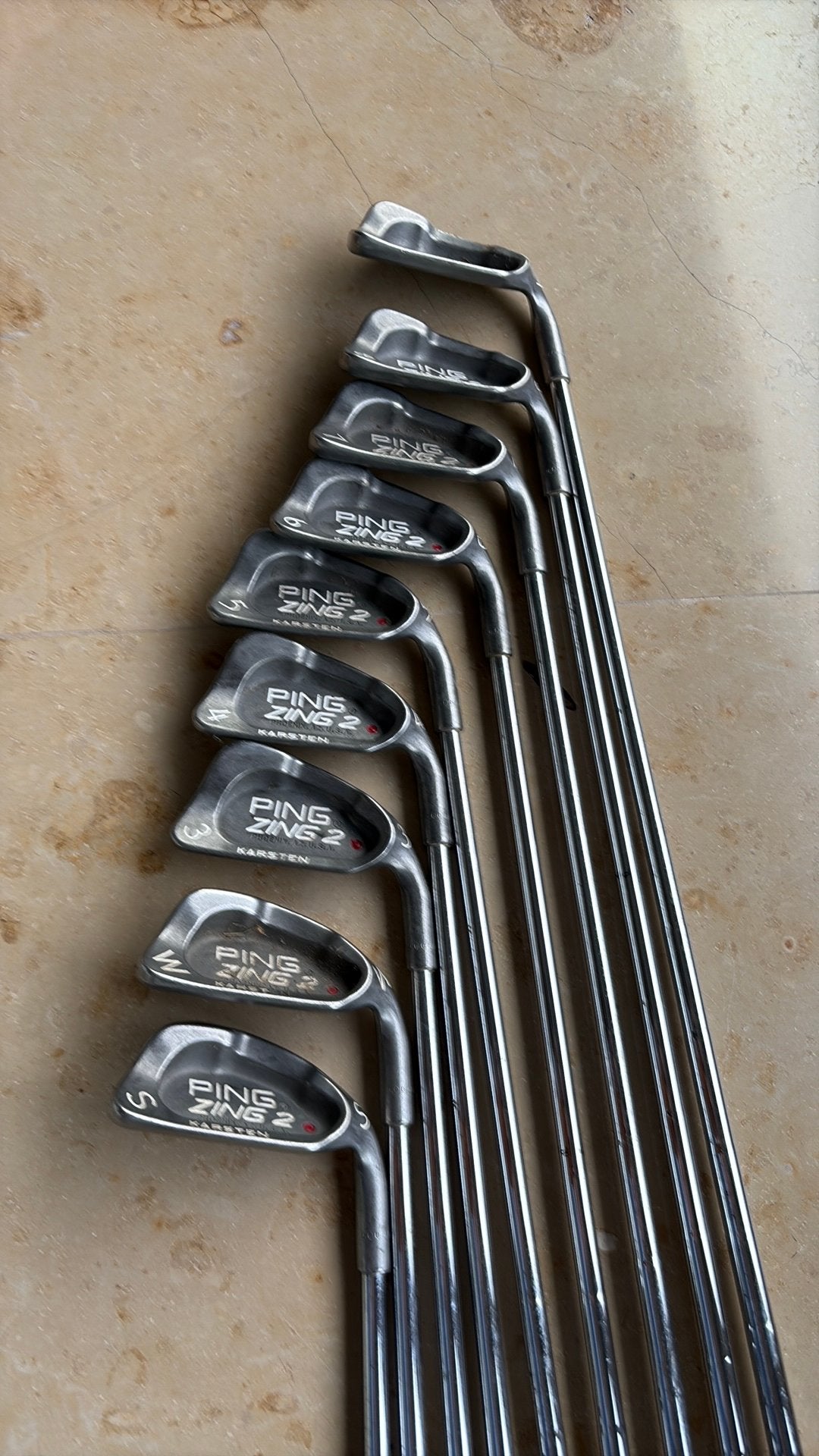 Ping Zing 2 IJzerset - Red Dot - Stalen shafts, Enlèvement, Utilisé, Set, Ping