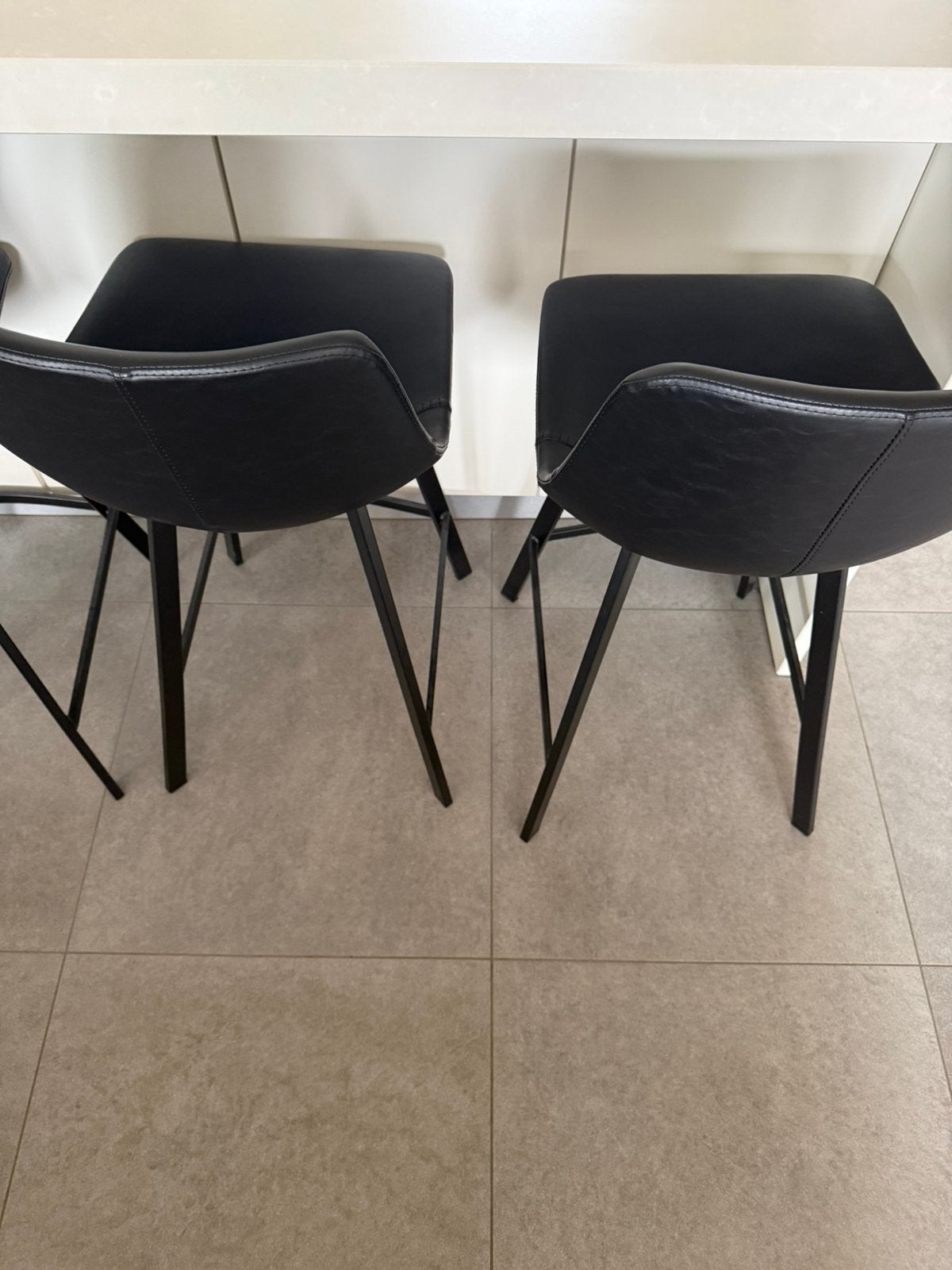 2 barstoelen zwart, Huis en Inrichting, Ophalen, Zo goed als nieuw, Zwart